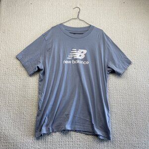 New Balance Sport Essentials Logo T-Shirt  Men's Sz 2XL Soft Teal Blue Workout
